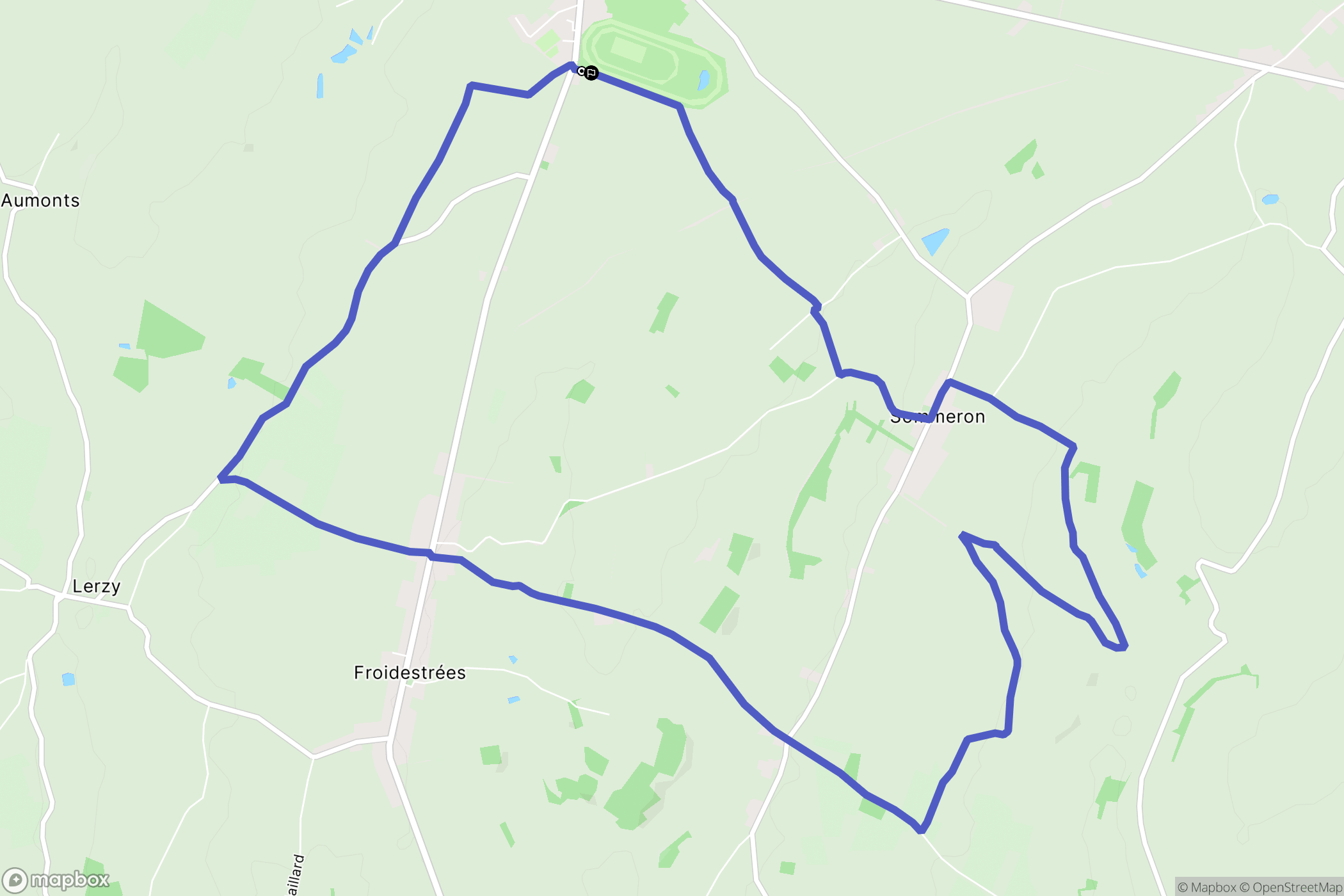 La Capelle : carte du parcours de randonnée - France
