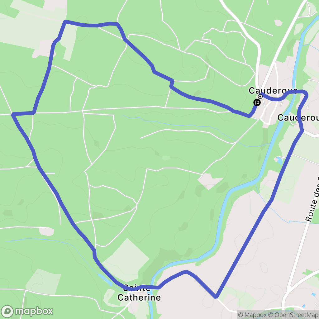 Nérac : carte du parcours de randonnée - France
