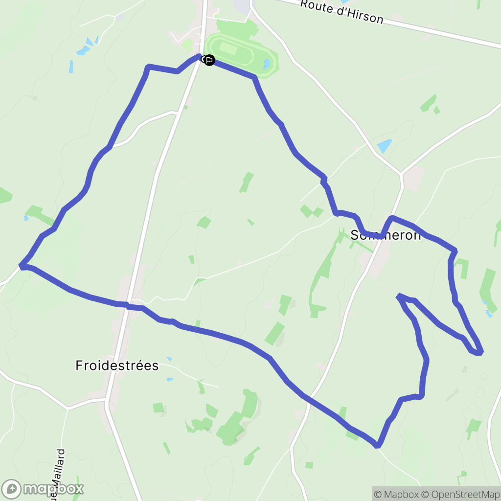 La Capelle : carte du parcours de randonnée - France