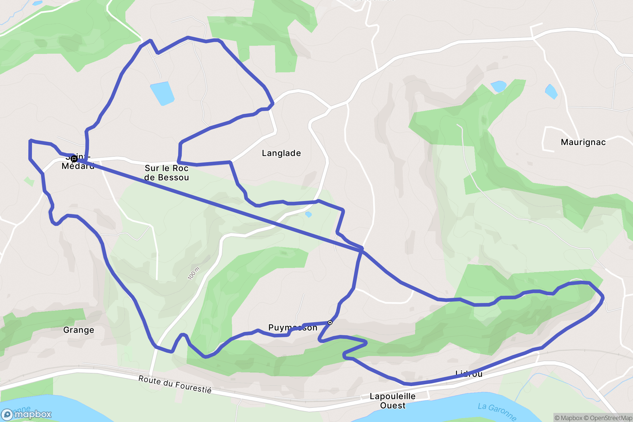 Saint-Médard : carte du parcours de randonnée - France