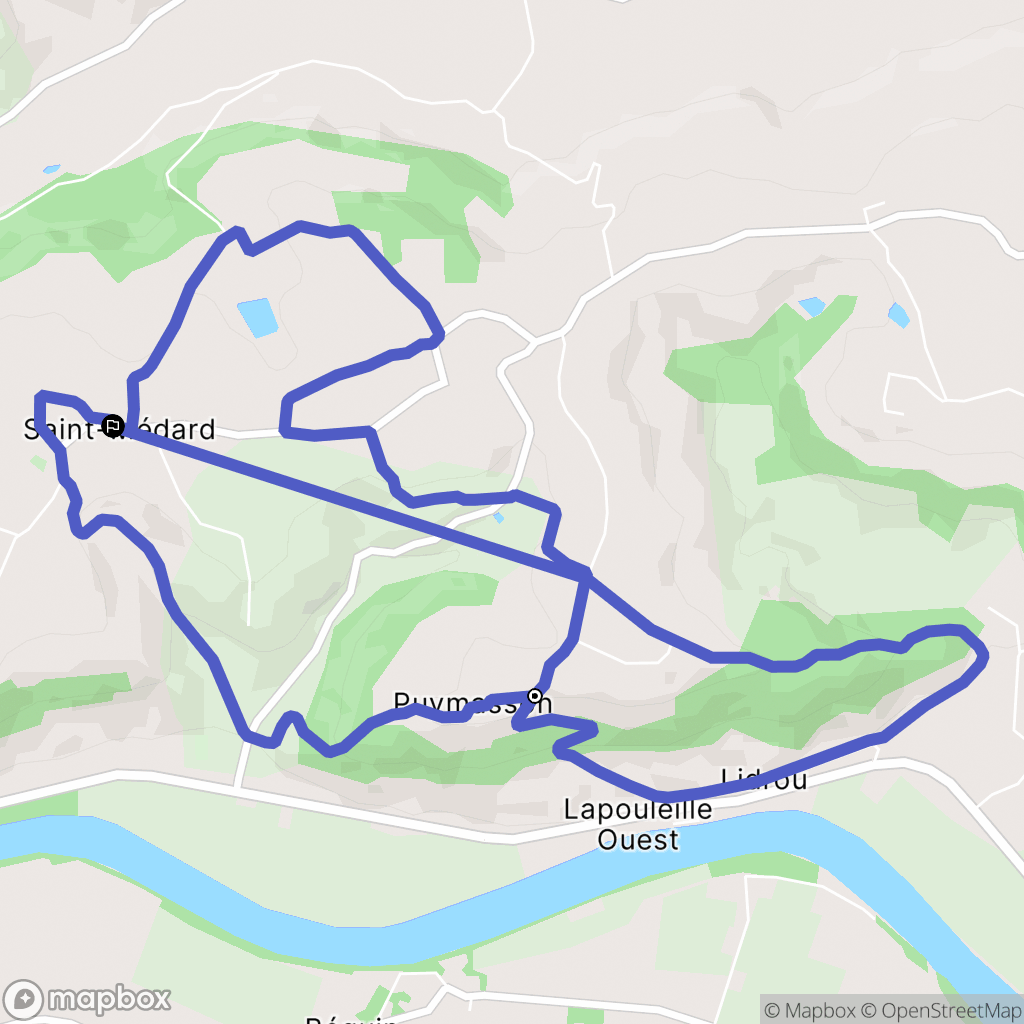 Saint-Médard : carte du parcours de randonnée - France