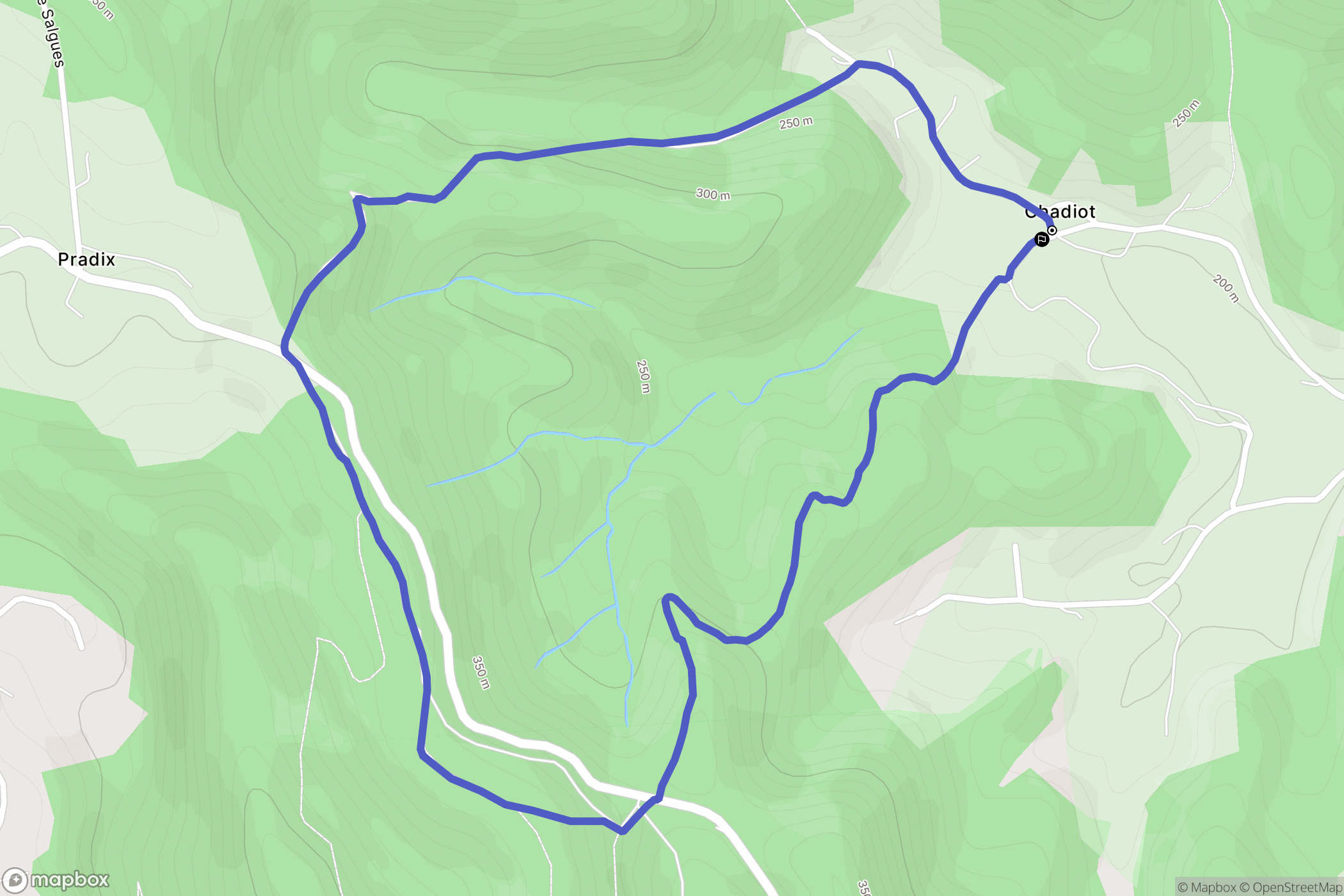 Argentat-sur-Dordogne : carte du parcours de randonnée - France