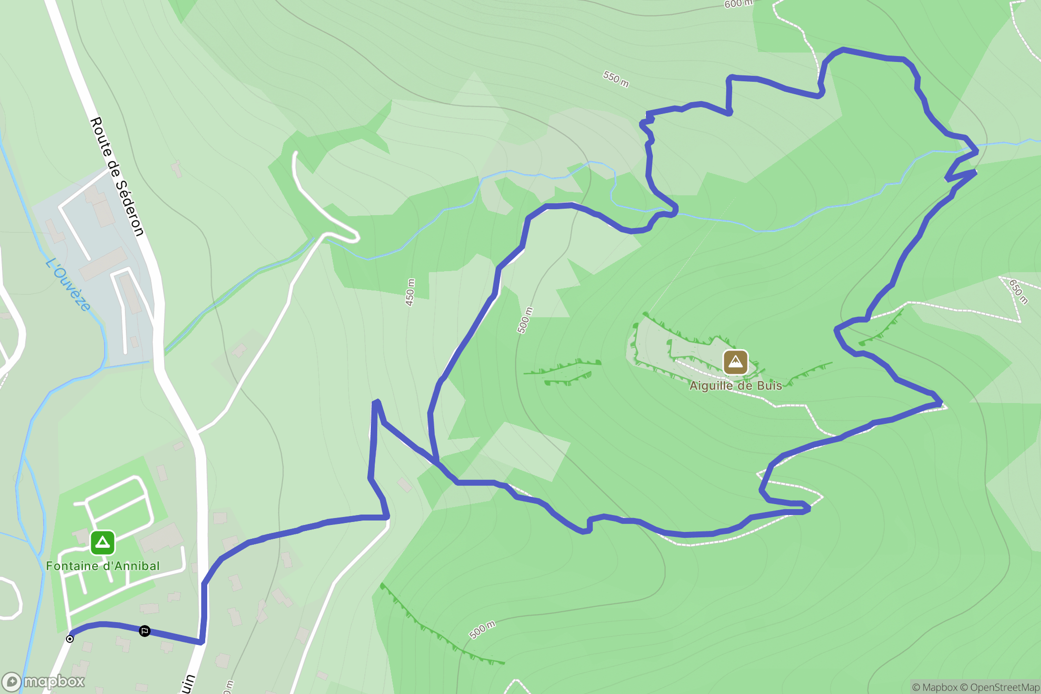 Buis-les-Baronnies : carte du parcours de randonnée - France