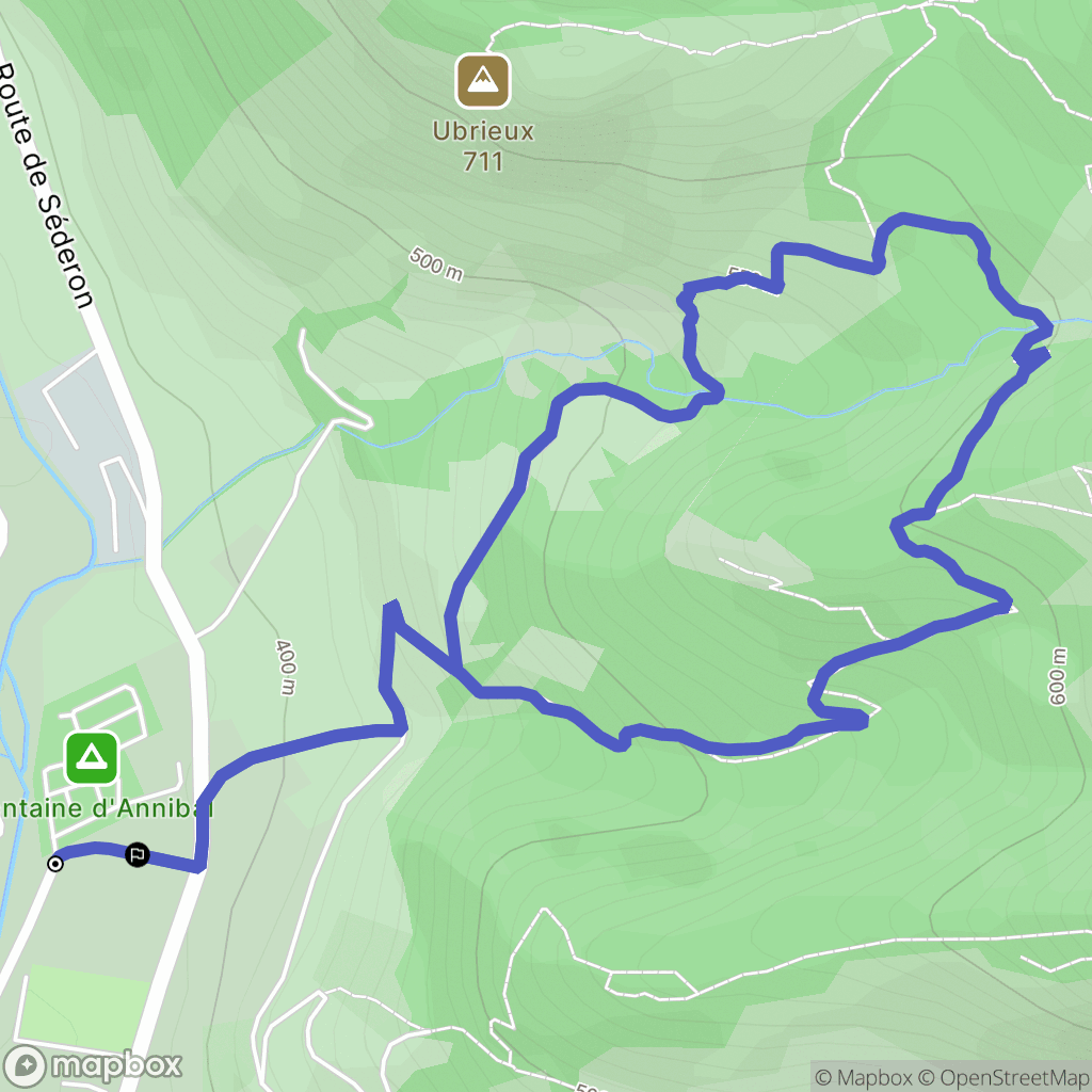 Buis-les-Baronnies : carte du parcours de randonnée - France