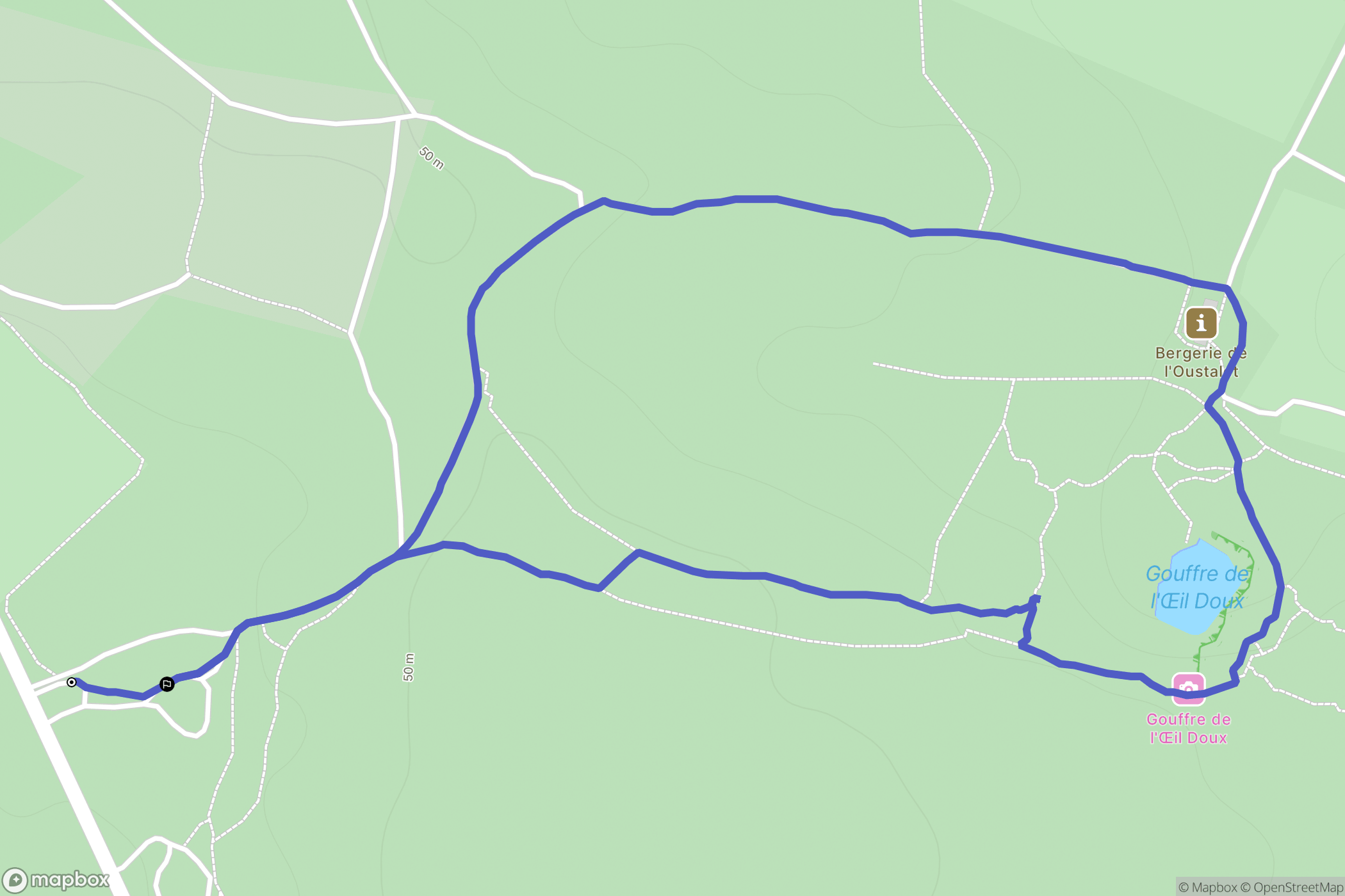 Saint-Pierre-La-Mer : carte du parcours de randonnée - France