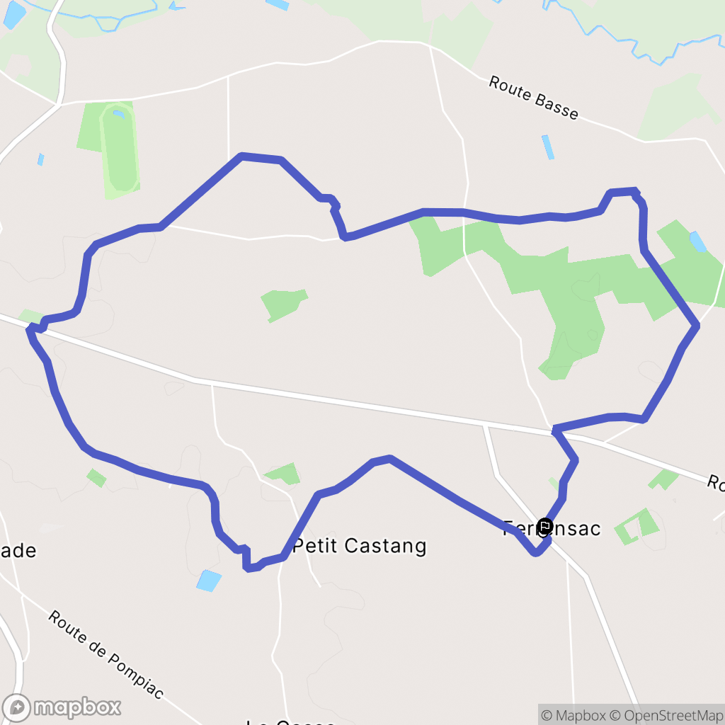 Ferrensac : carte du parcours de randonnée - France