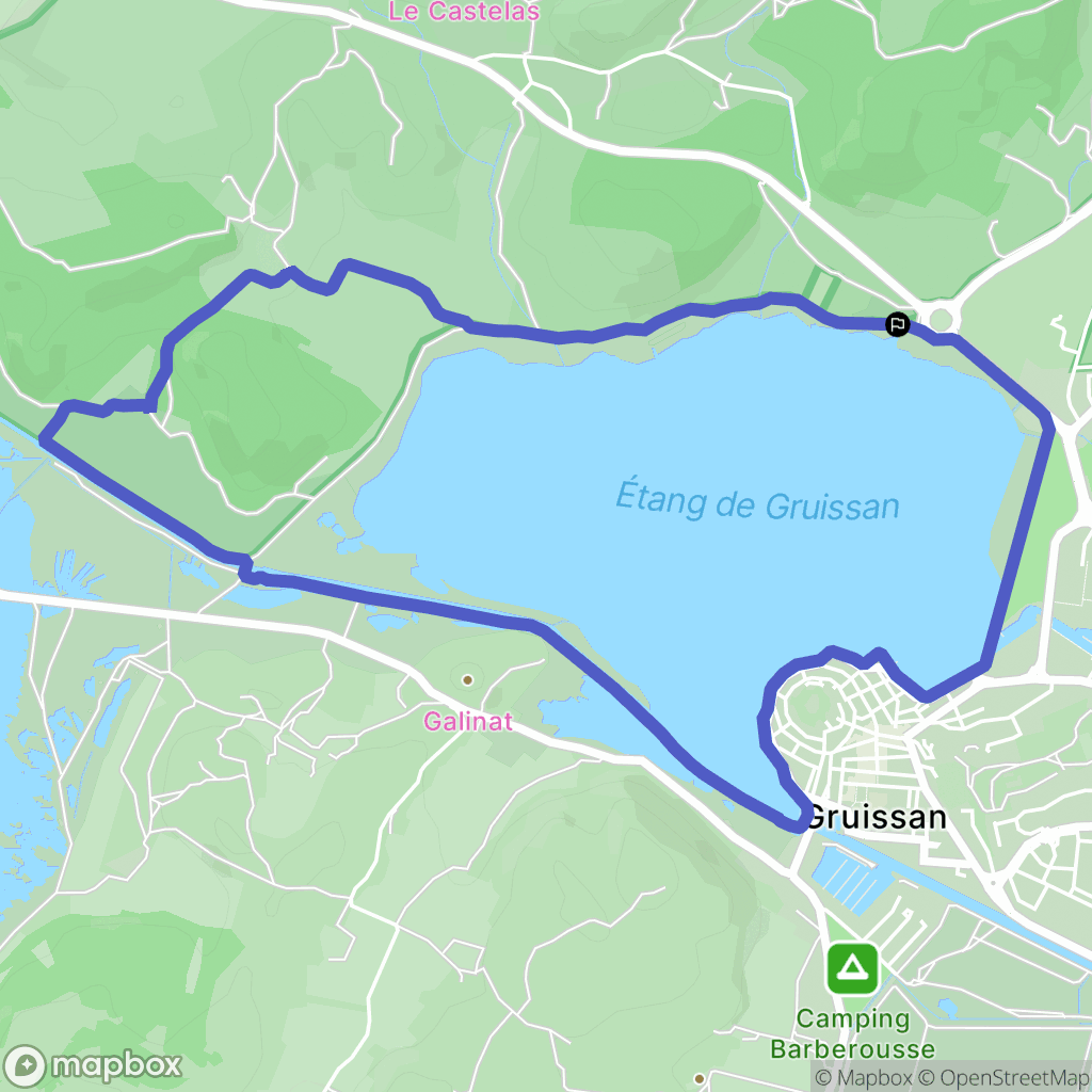 Gruissan : carte du parcours de randonnée - France