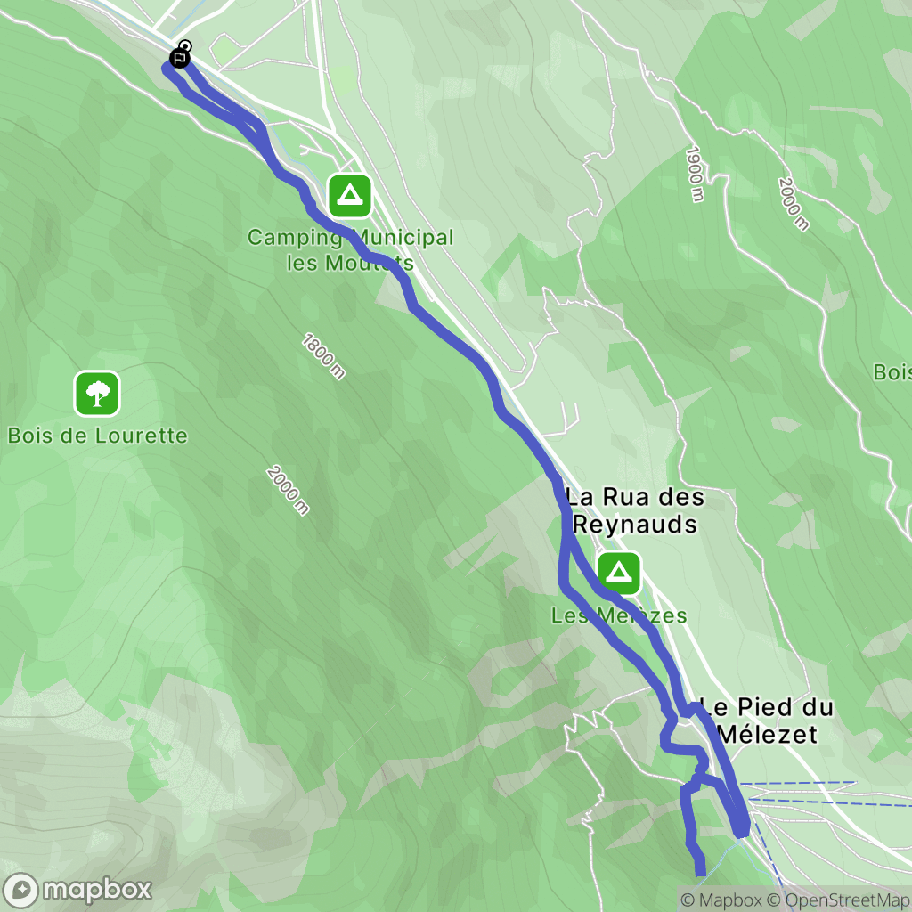 Ceillac : carte du parcours de randonnée - France