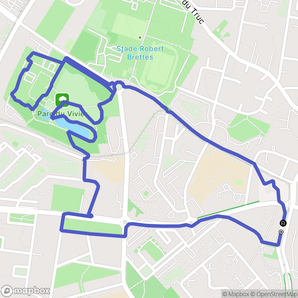 Mérignac : carte du parcours de randonnée - France