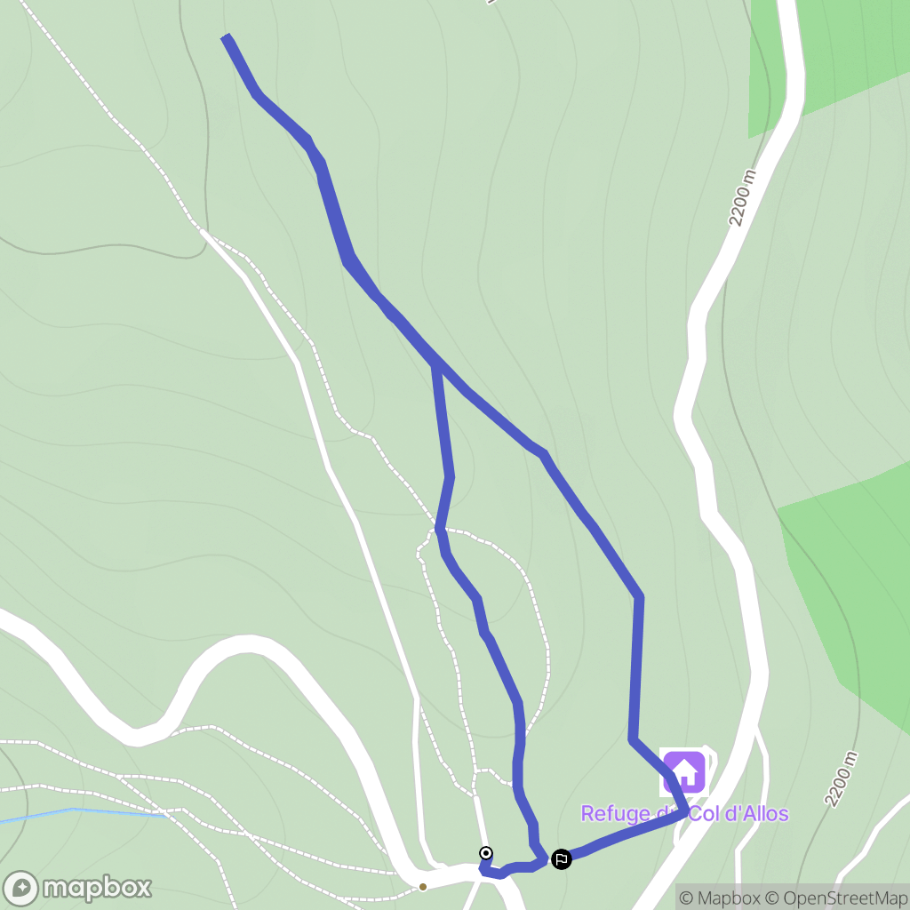 Uvernet-Fours : carte du parcours de randonnée - France
