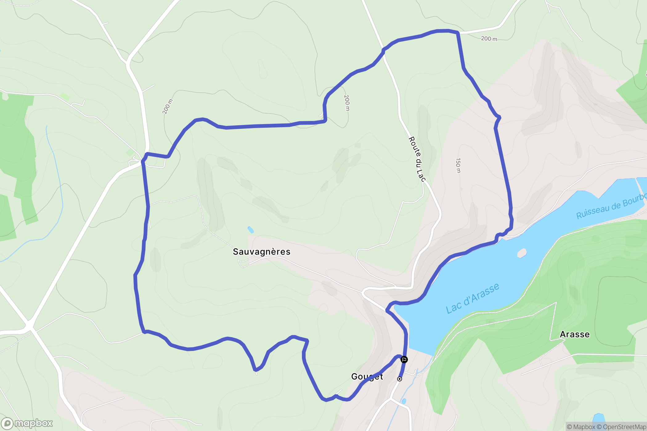 Castella : carte du parcours de randonnée - France