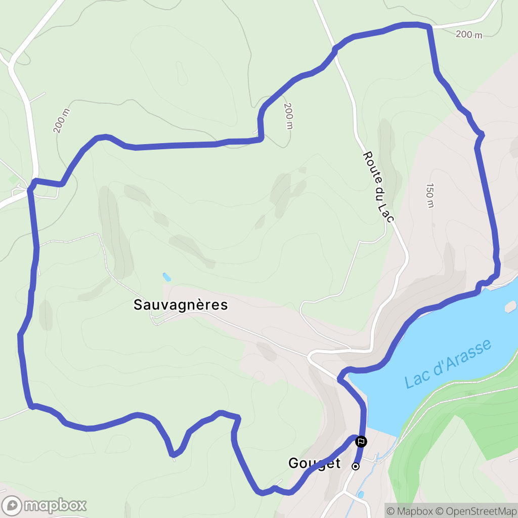 Castella : carte du parcours de randonnée - France