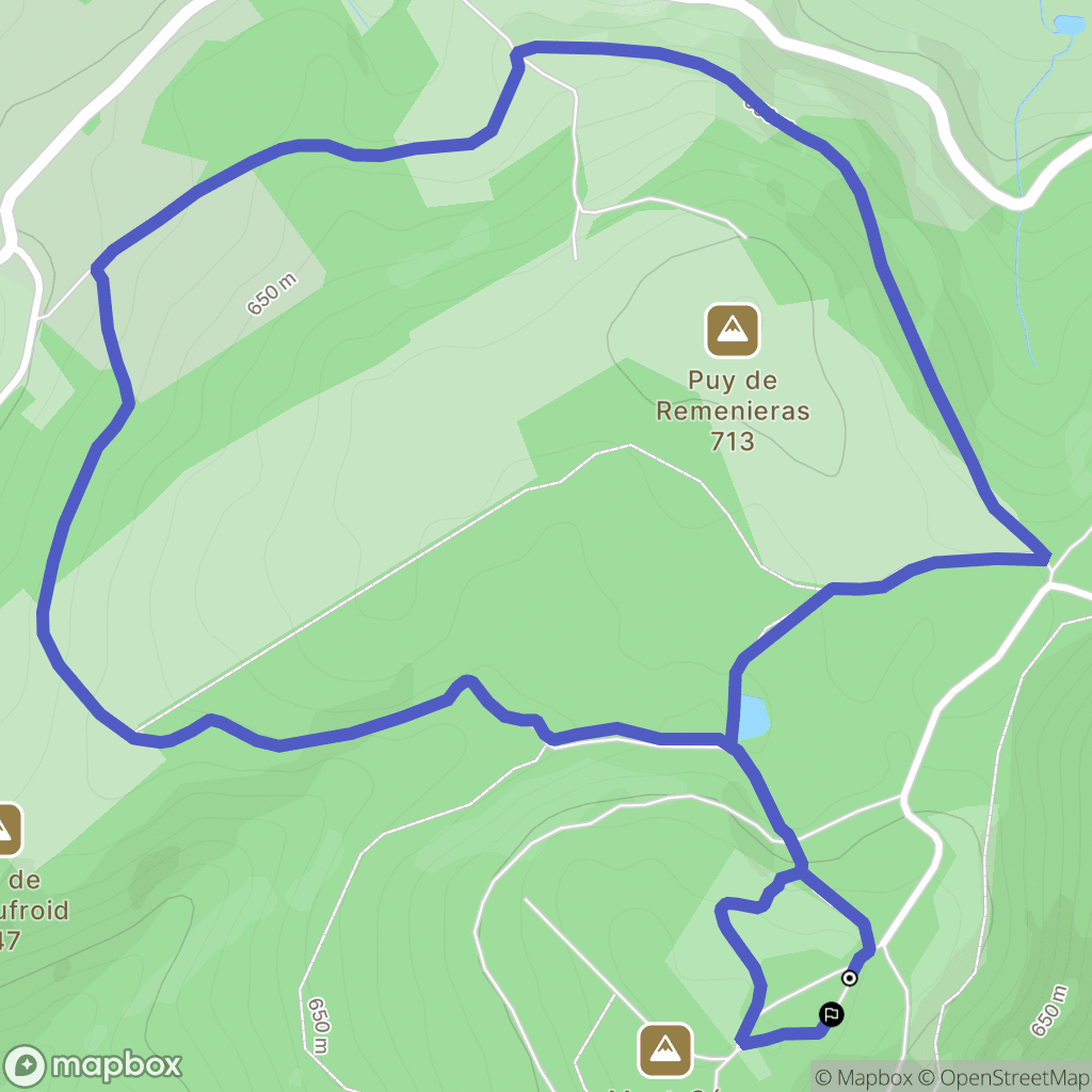 Chamberet : carte du parcours de randonnée - France