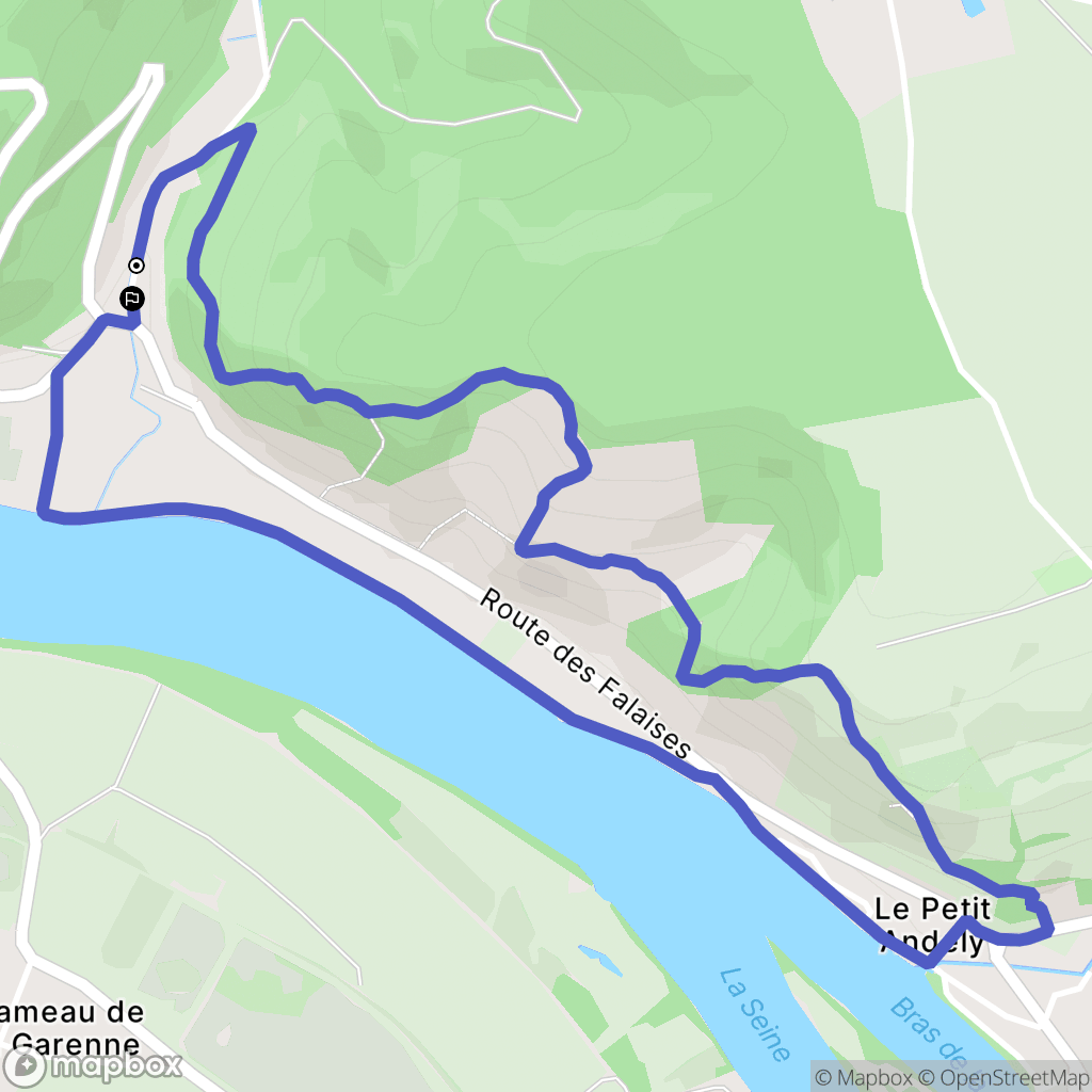 Les Andelys : carte du parcours de randonnée - France