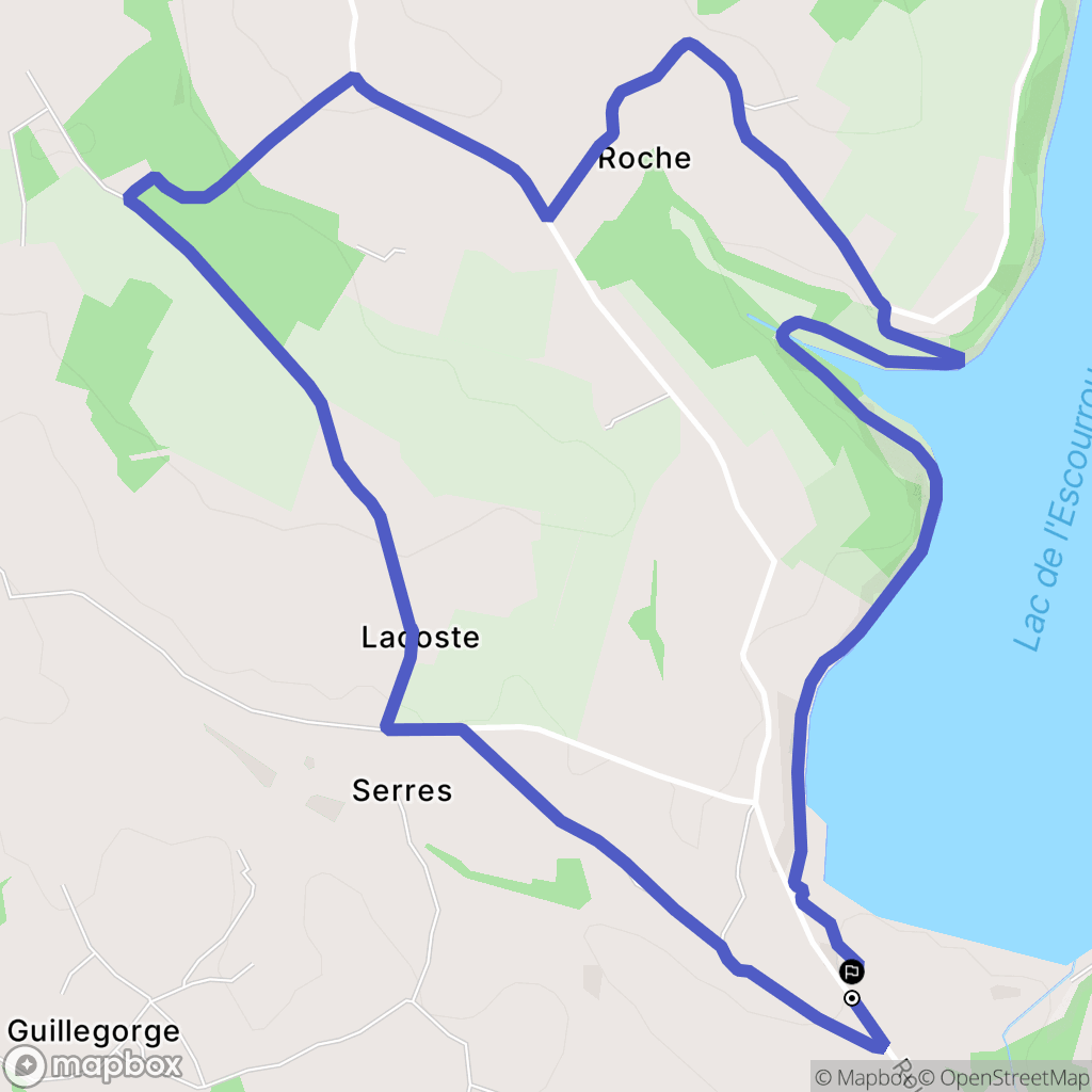 La Sauvetat-du-Dropt : carte du parcours de randonnée - France