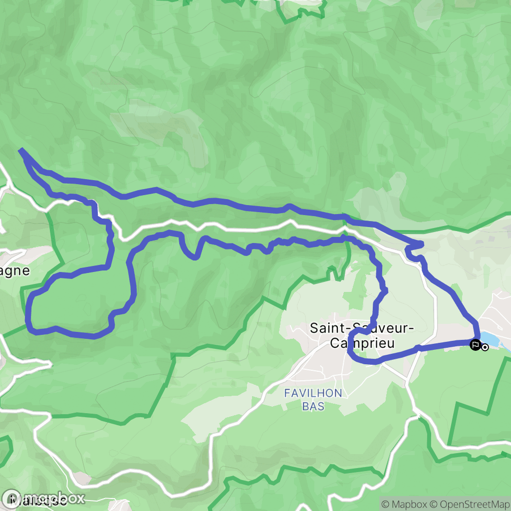 Saint-Sauveur-Camprieu : carte du parcours de randonnée - France