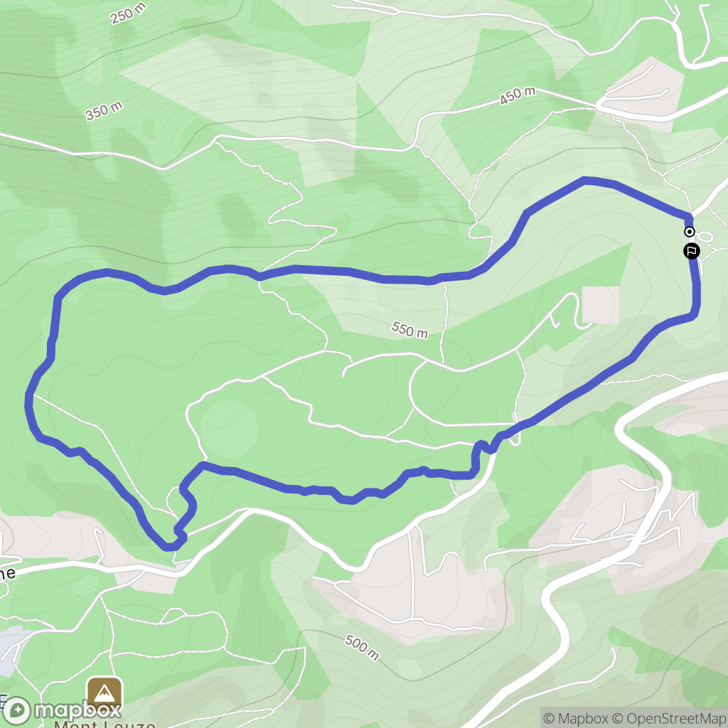 Èze : carte du parcours de randonnée - France