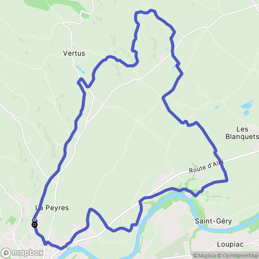 Rabastens : carte du parcours de randonnée - France