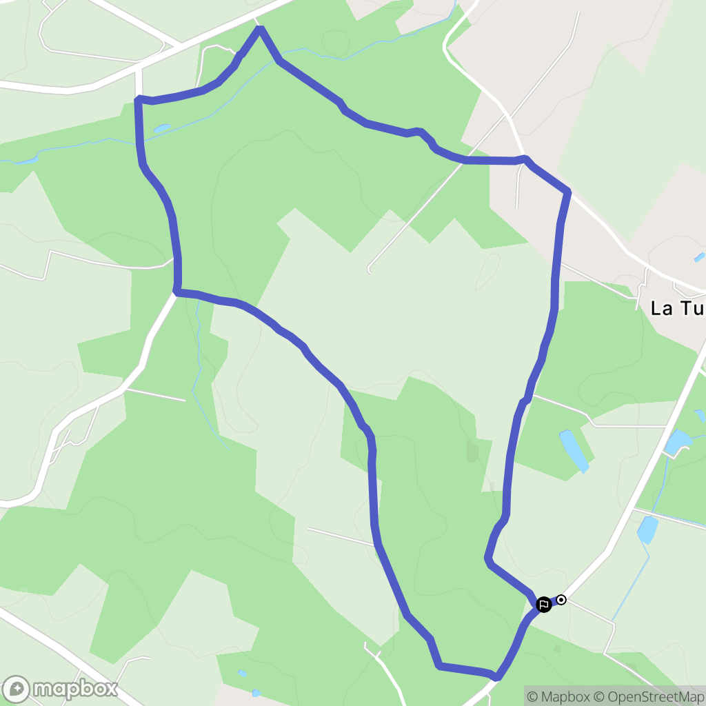 Poussignac : carte du parcours de randonnée - France