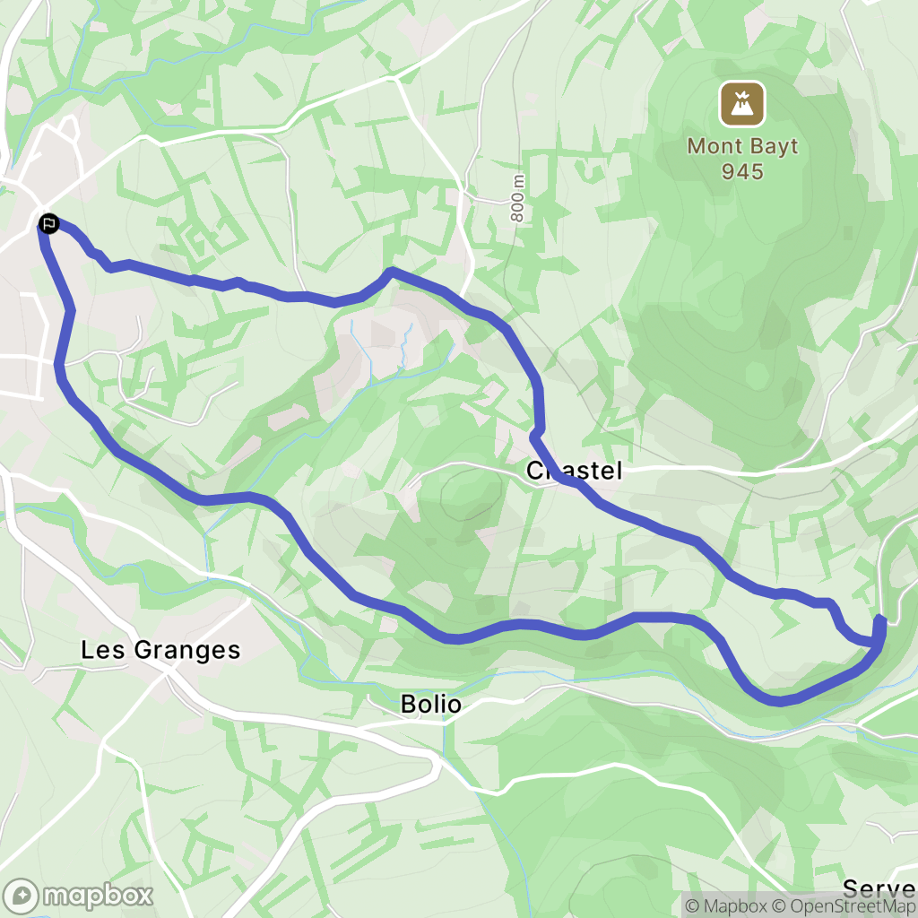 Rosières : carte du parcours de randonnée - France