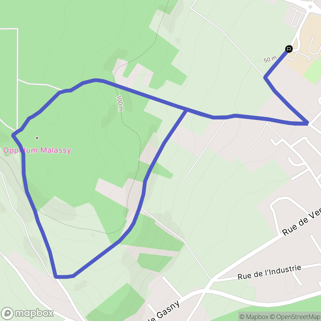 Gasny : carte du parcours de randonnée - France