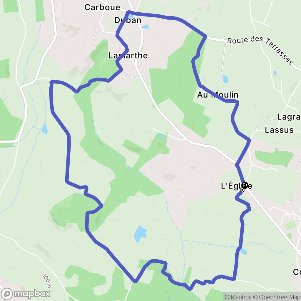 Cocumont : carte du parcours de randonnée - France