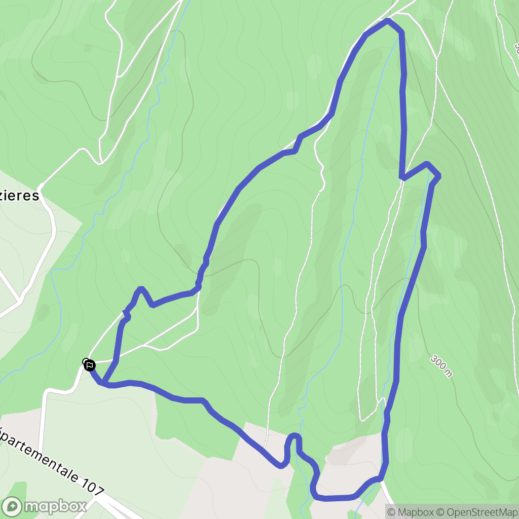 Condillac : carte du parcours de randonnée - France