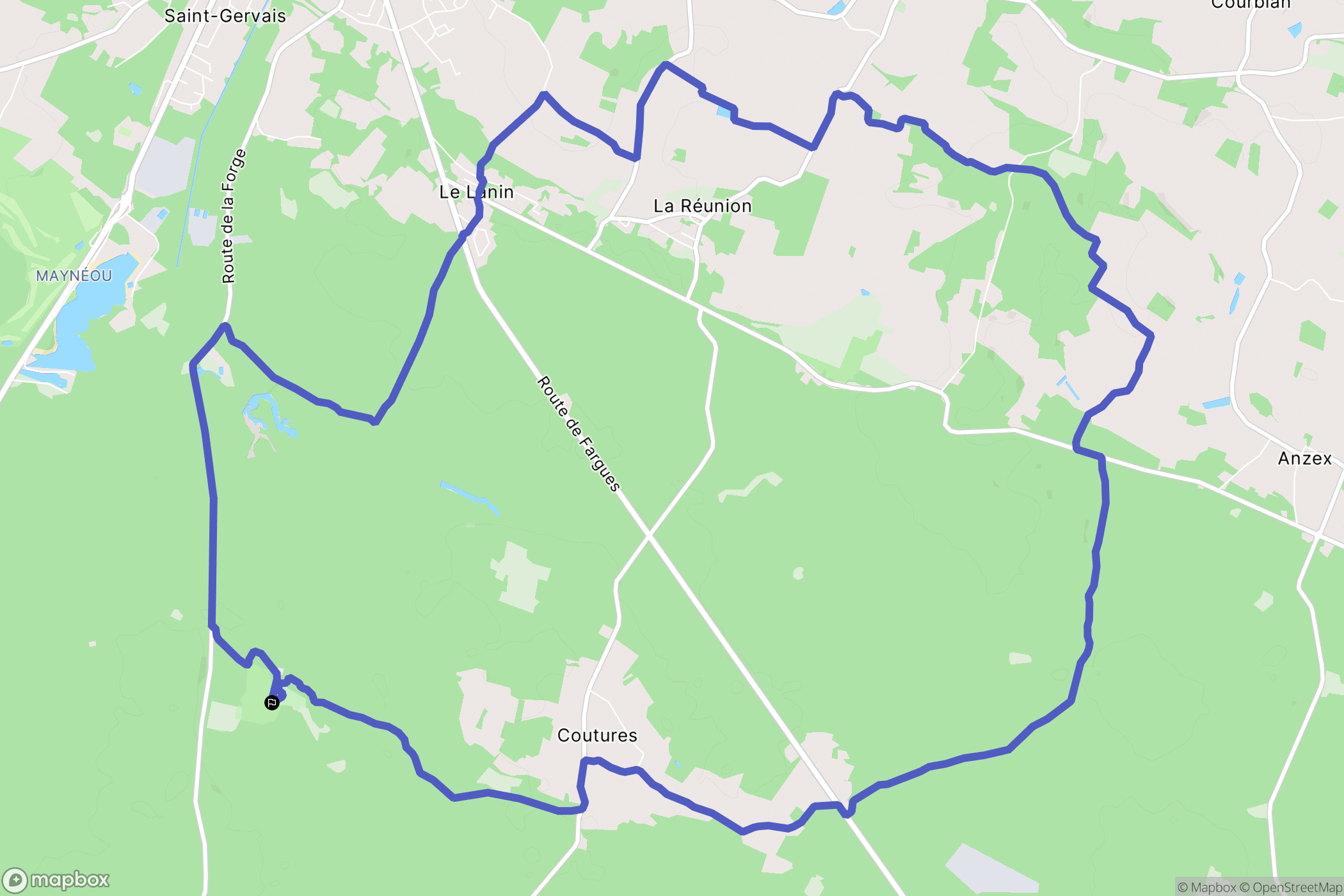 La Réunion : carte du parcours de randonnée - France