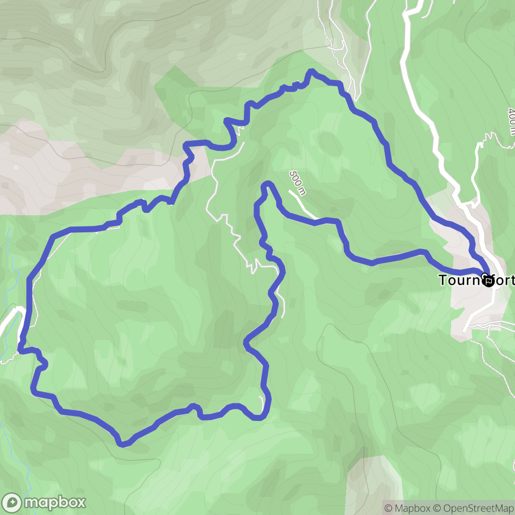 Tournefort : carte du parcours de randonnée - France