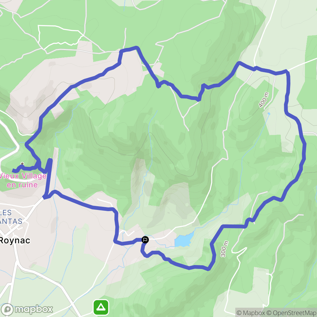 Roynac : carte du parcours de randonnée - France