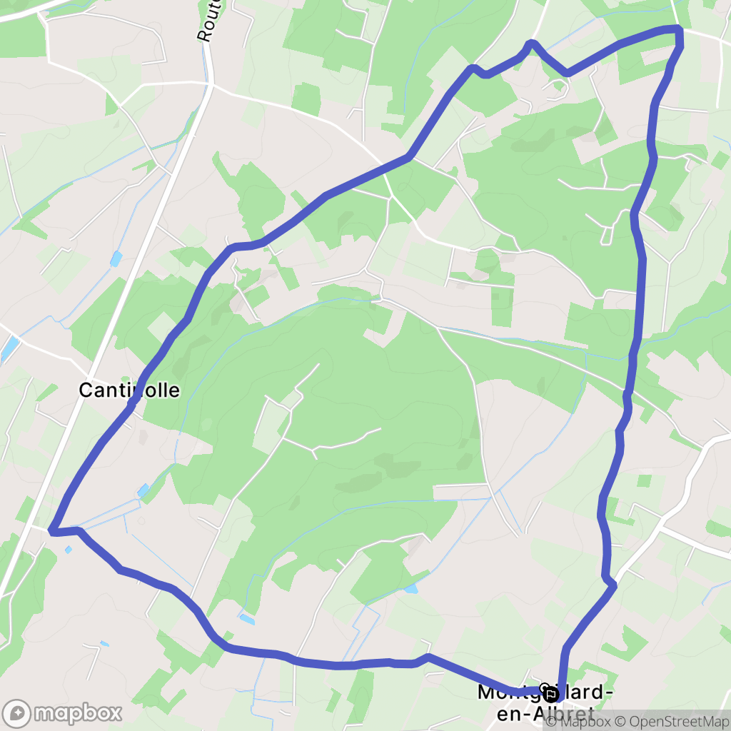 Mongaillard : carte du parcours de randonnée - France