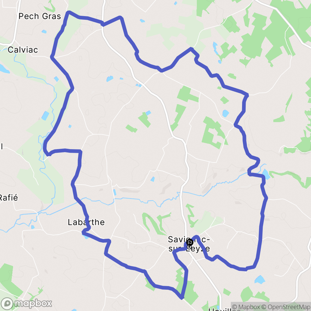 Savignac-sur-Leyze : carte du parcours de randonnée - France