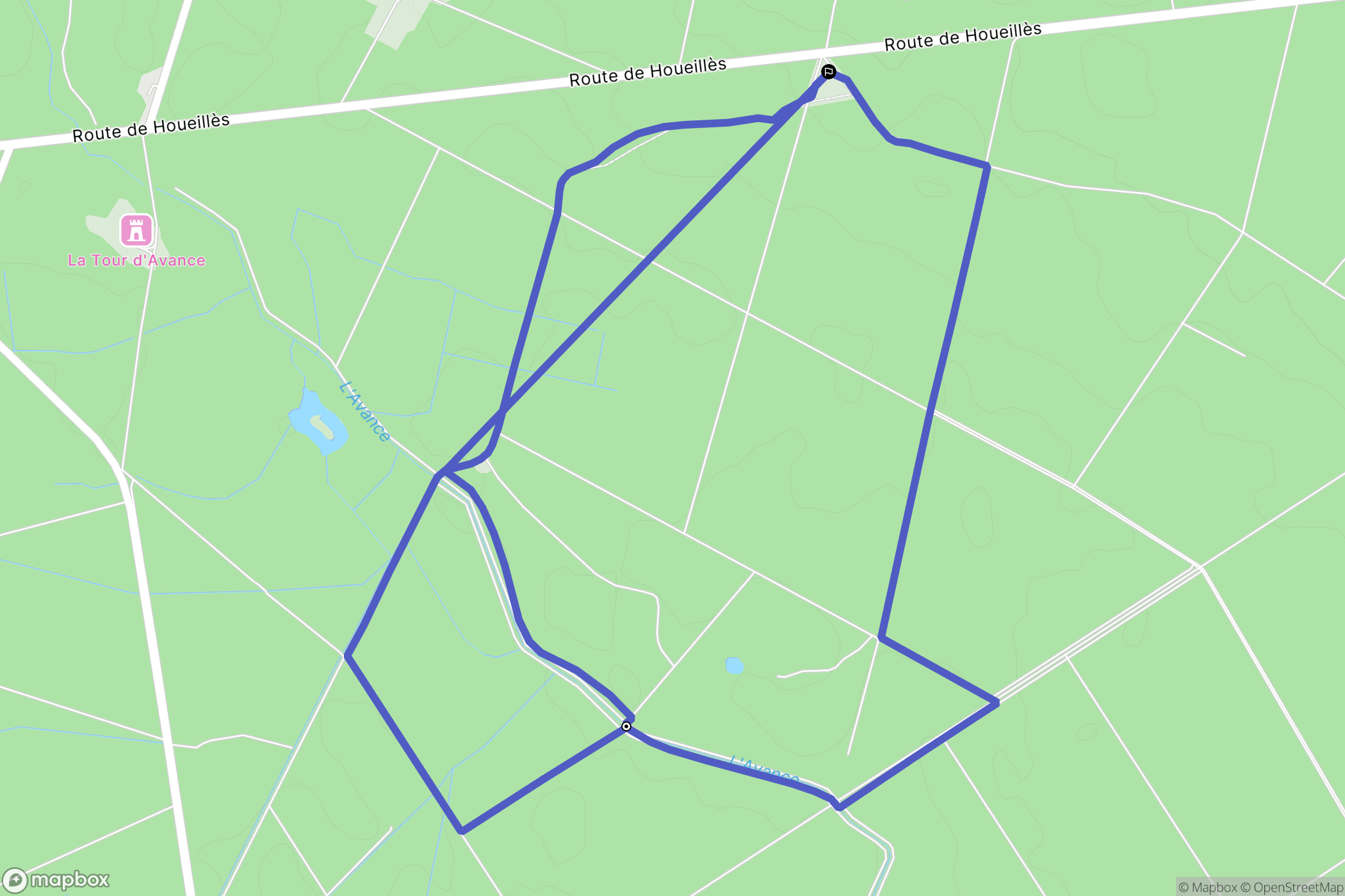 Campet : carte du parcours de randonnée - France