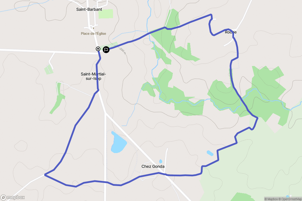 Val-d'Oire-et-Gartempe : carte du parcours de randonnée - France