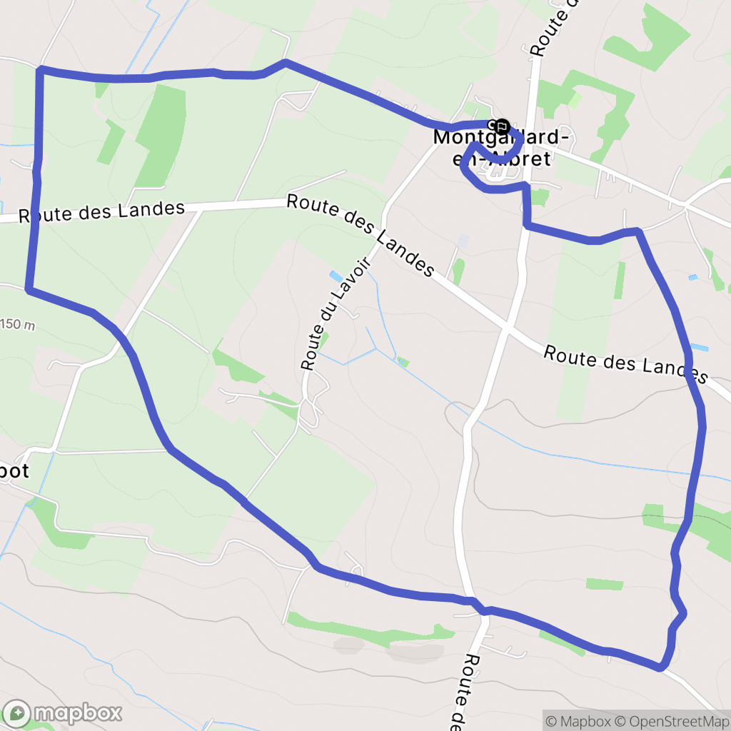 Montgaillard : carte du parcours de randonnée - France