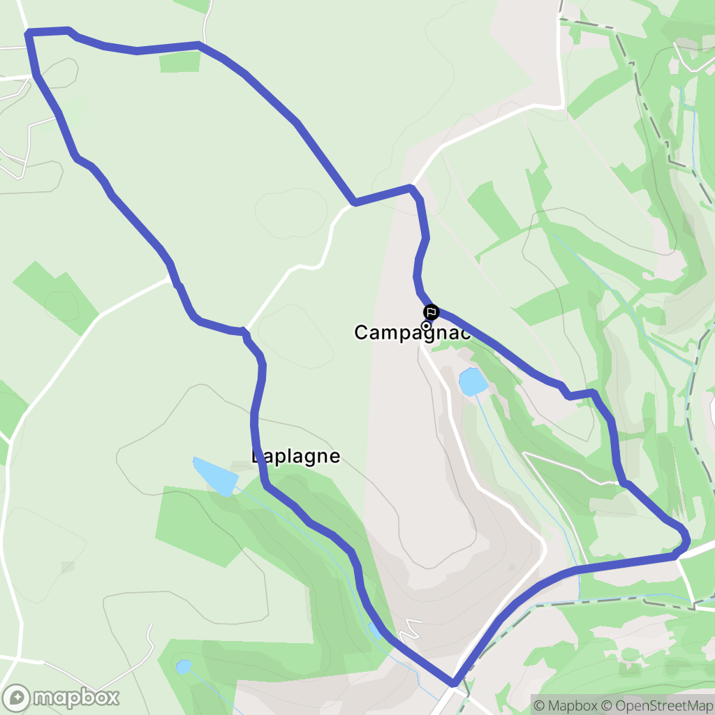 Campagnac : carte du parcours de randonnée - France