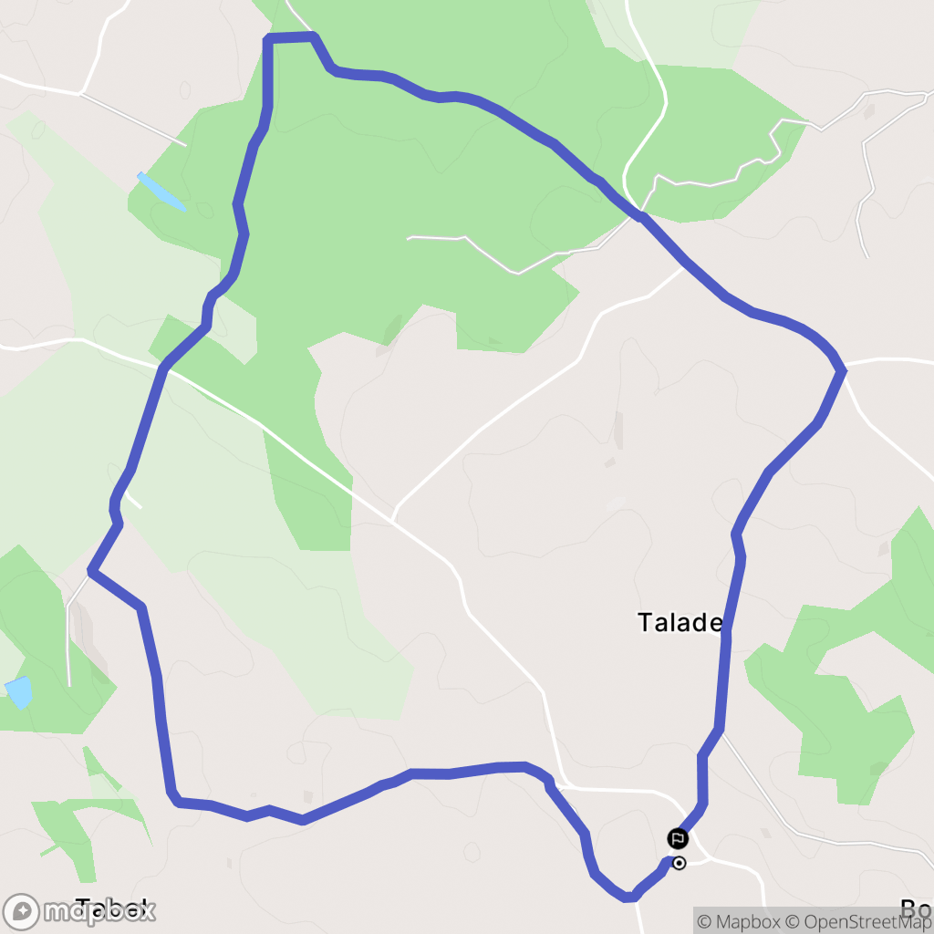 Laussou : carte du parcours de randonnée - France