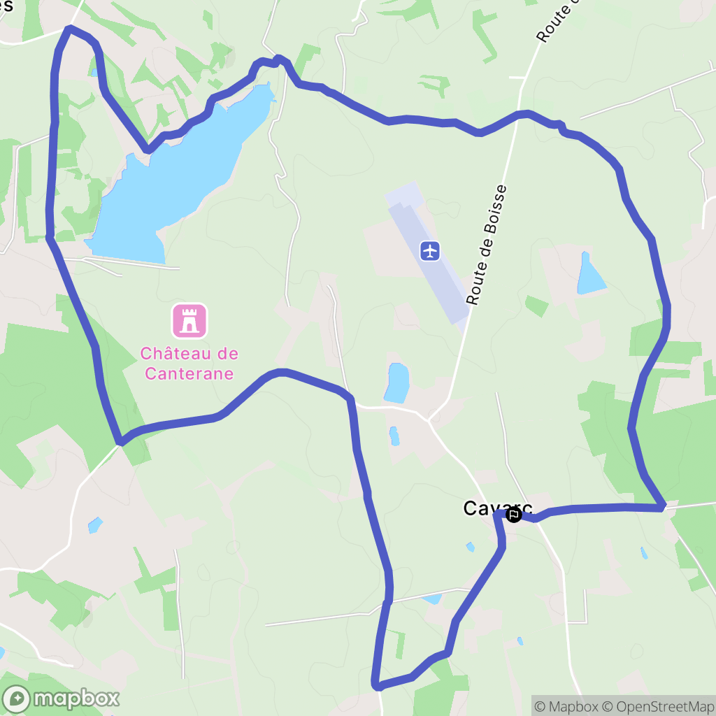 Cavarc : carte du parcours de randonnée - France
