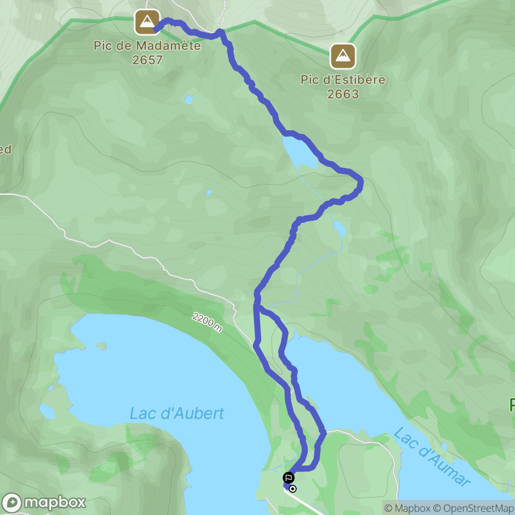 Vielle-Aure : carte du parcours de randonnée - France