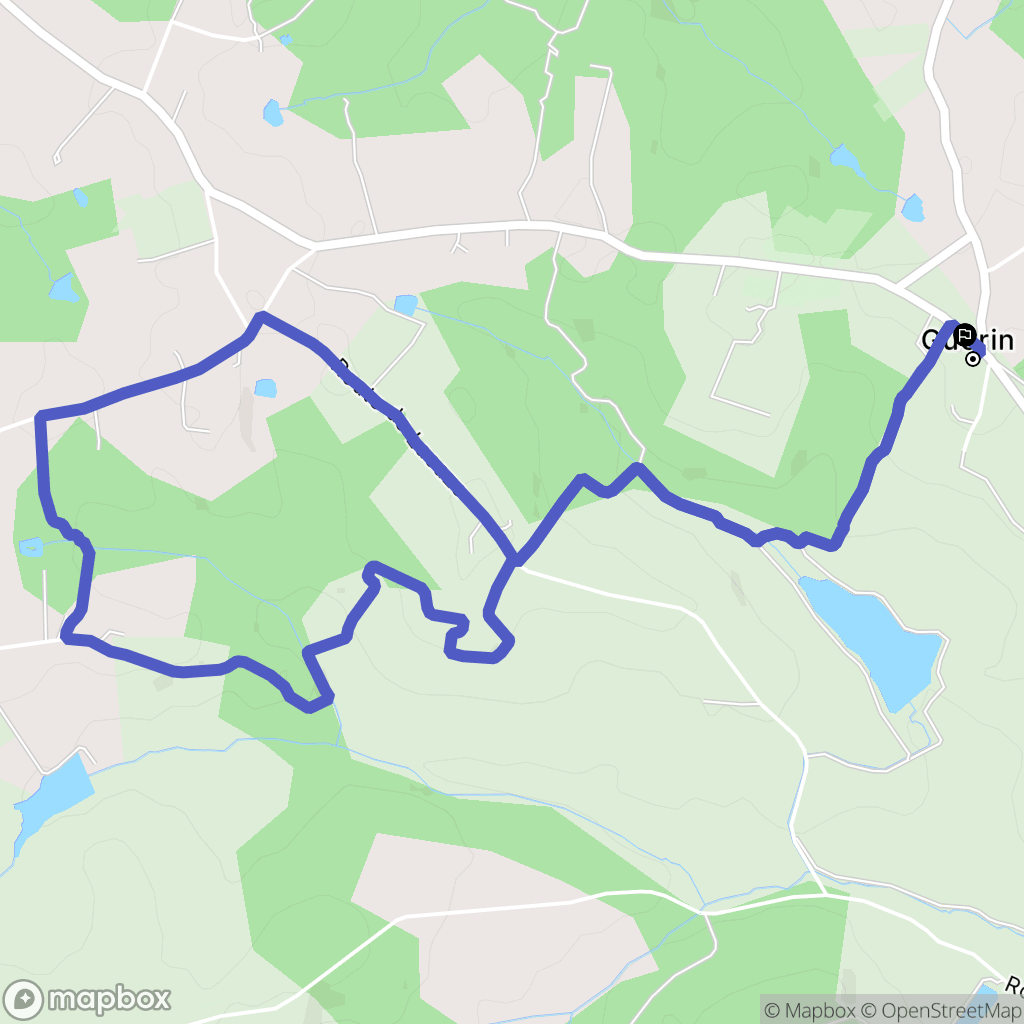 Guérin : carte du parcours de randonnée - France