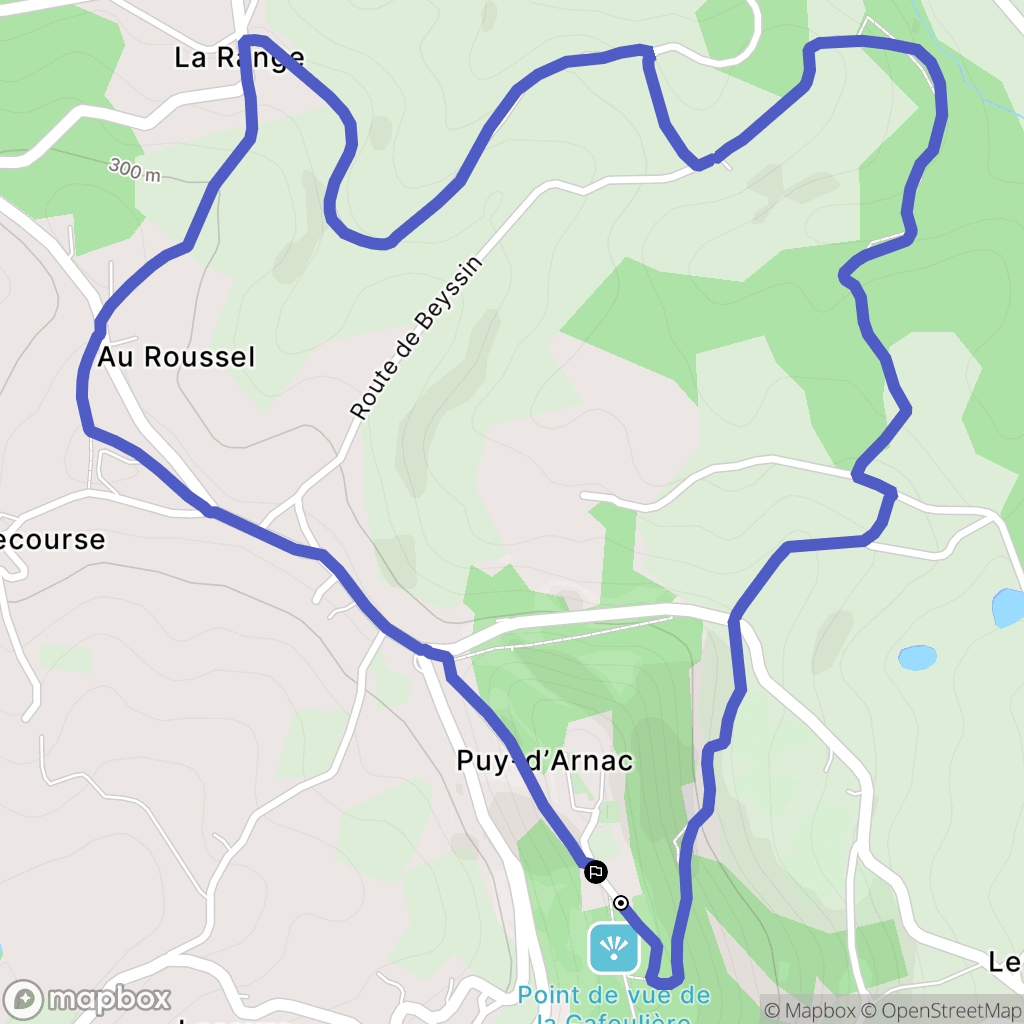 Puy-d'Arnac : carte du parcours de randonnée - France