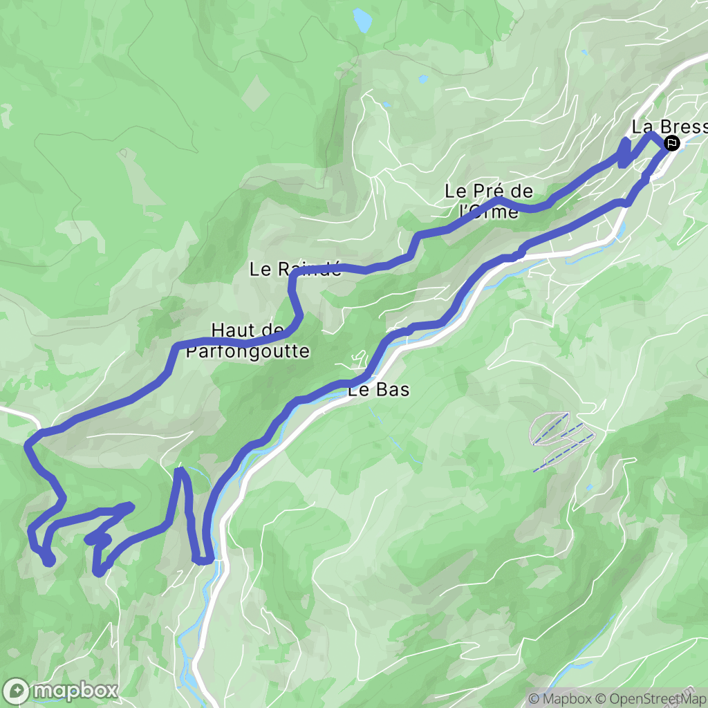 La Bresse : carte du parcours de randonnée - France