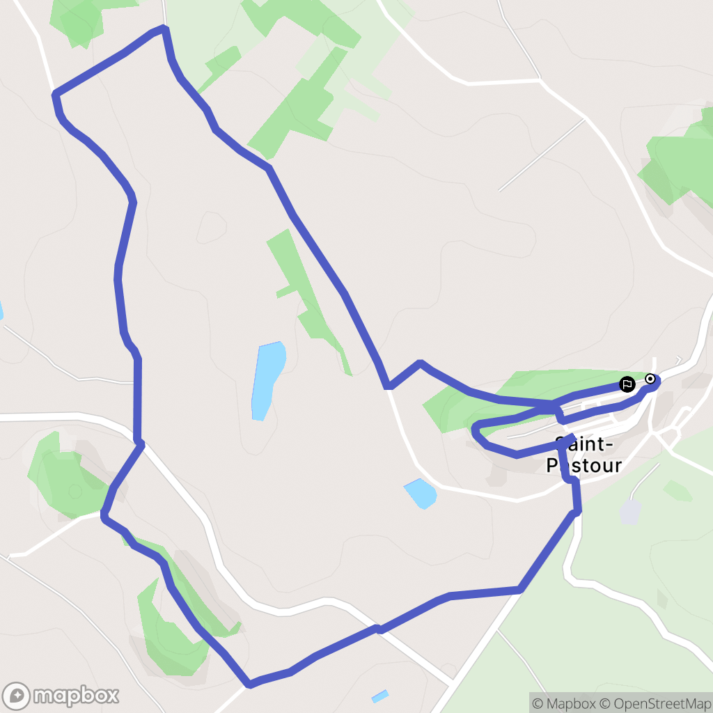 Saint-Pastour : carte du parcours de randonnée - France