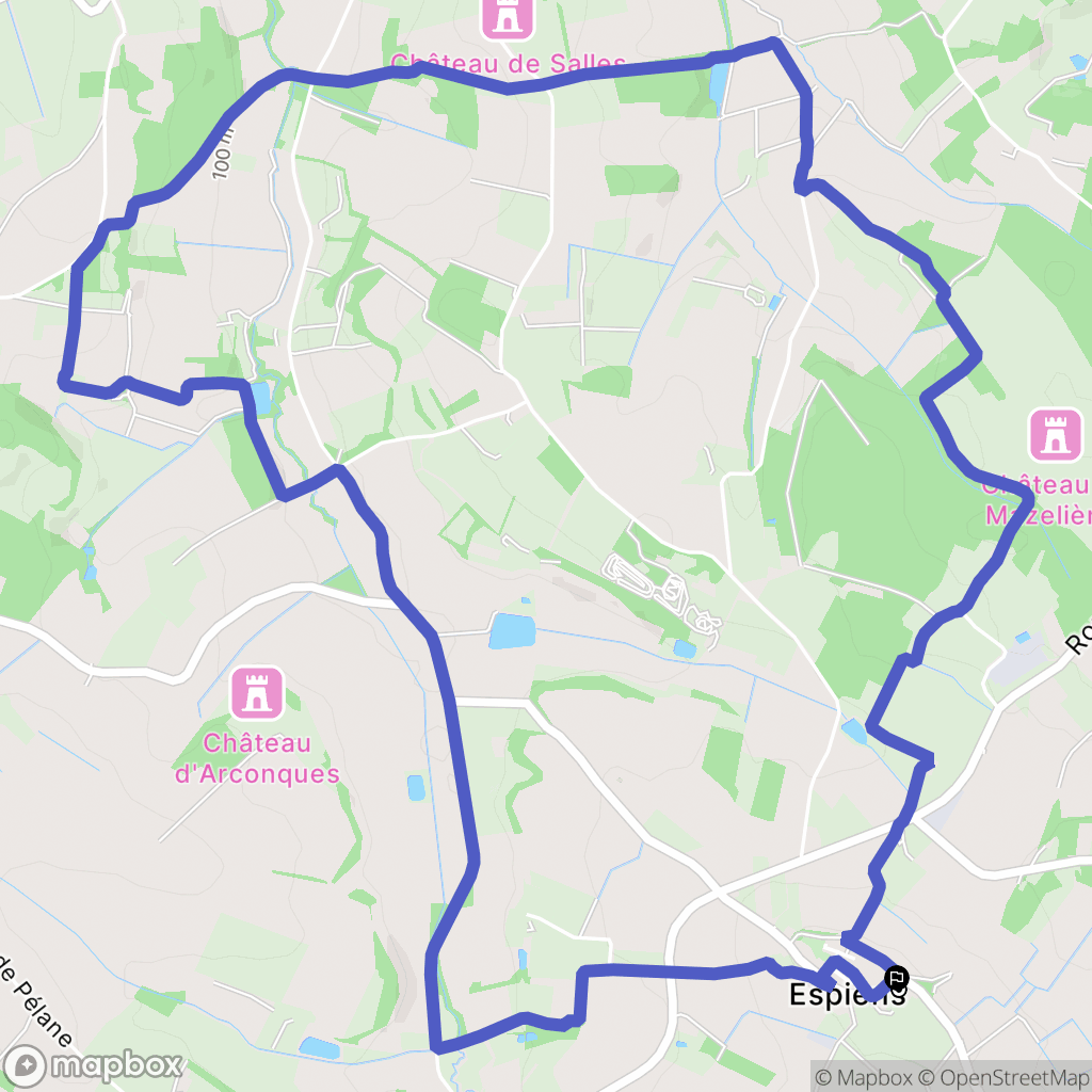 Espiens : carte du parcours de randonnée - France