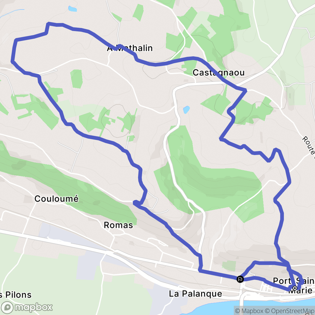 Port-Sainte-Marie : carte du parcours de randonnée - France