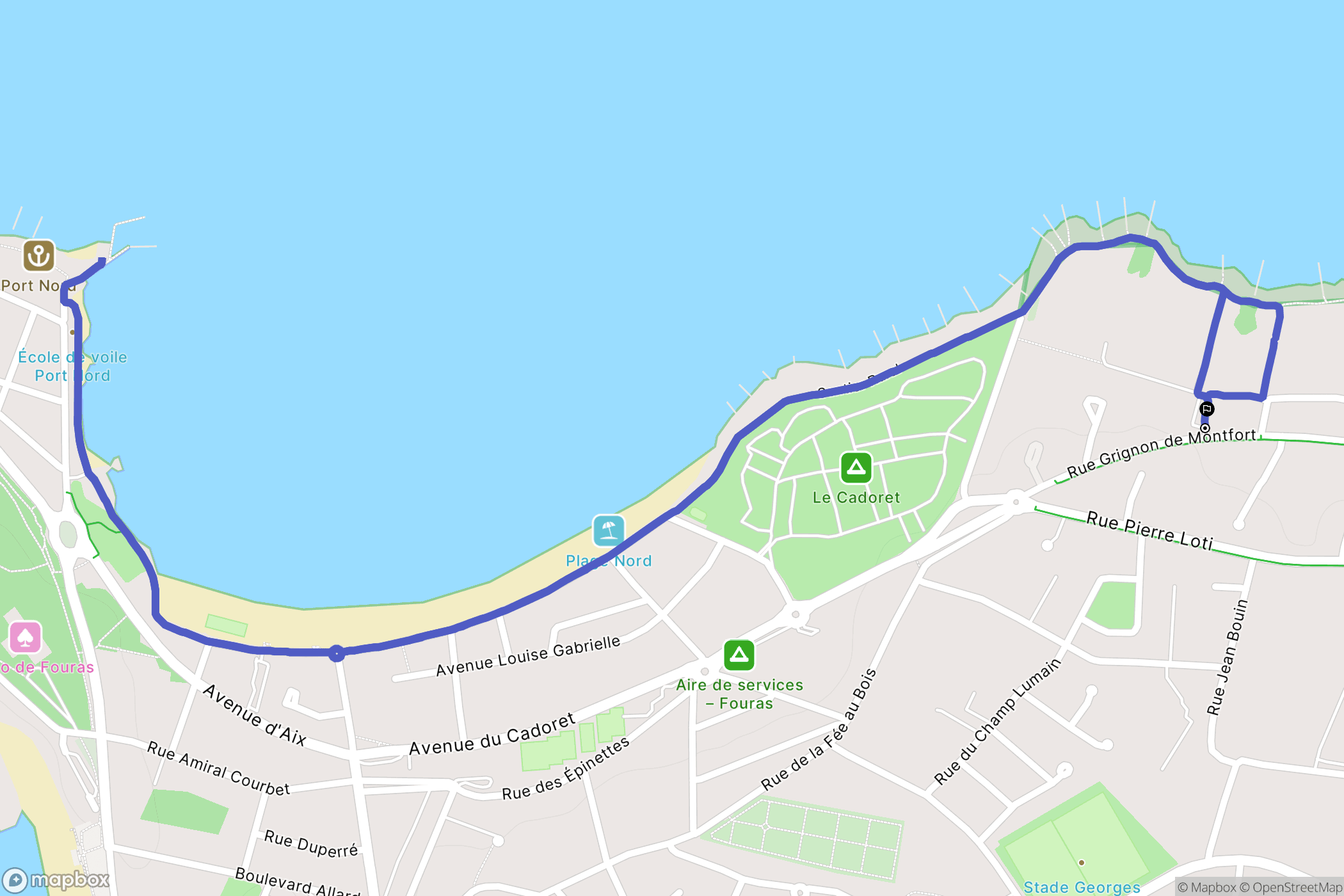 Fouras : carte du parcours de randonnée - France