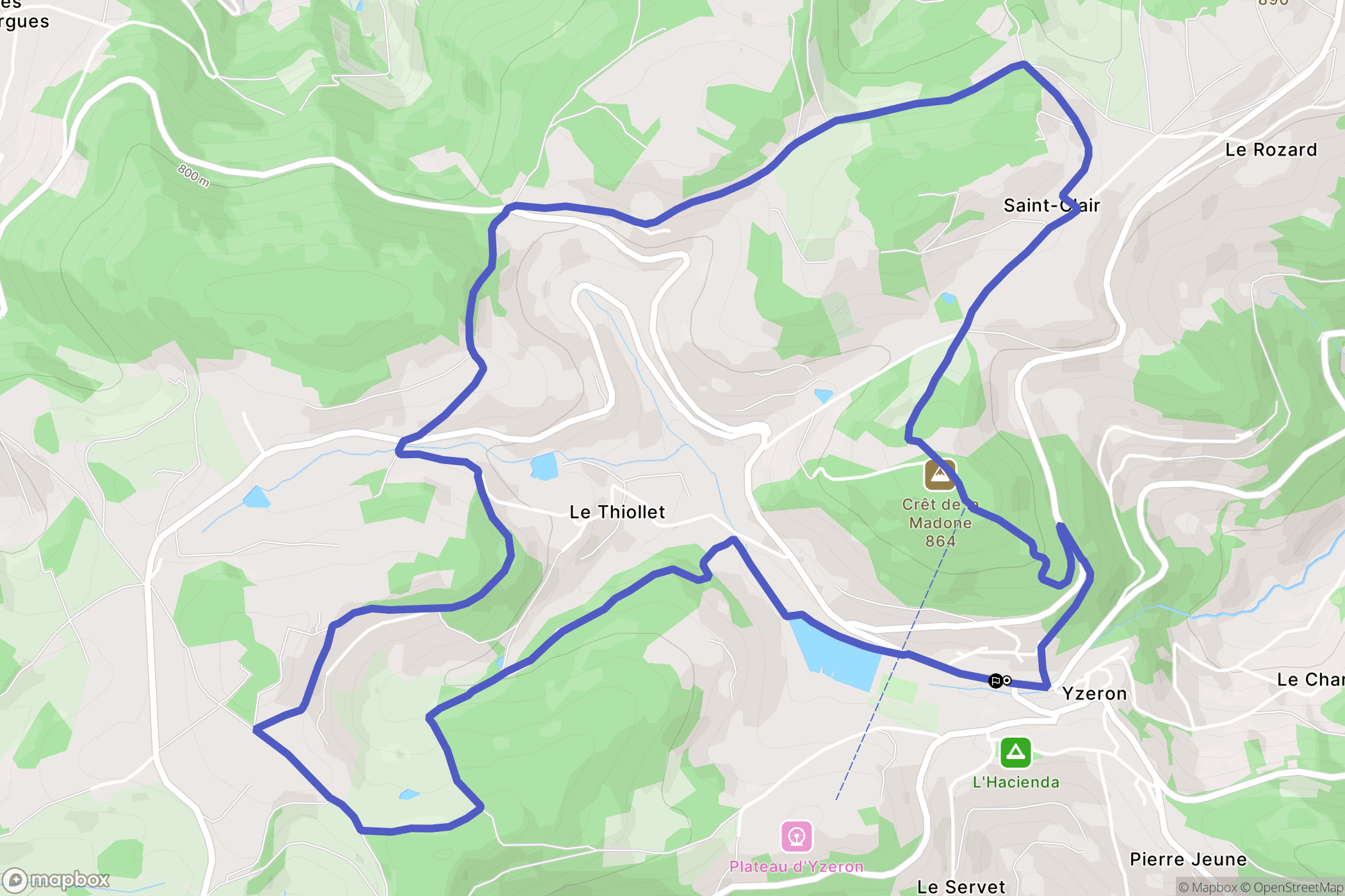 Yzeron: routekaart voor buitenactiviteiten - France
