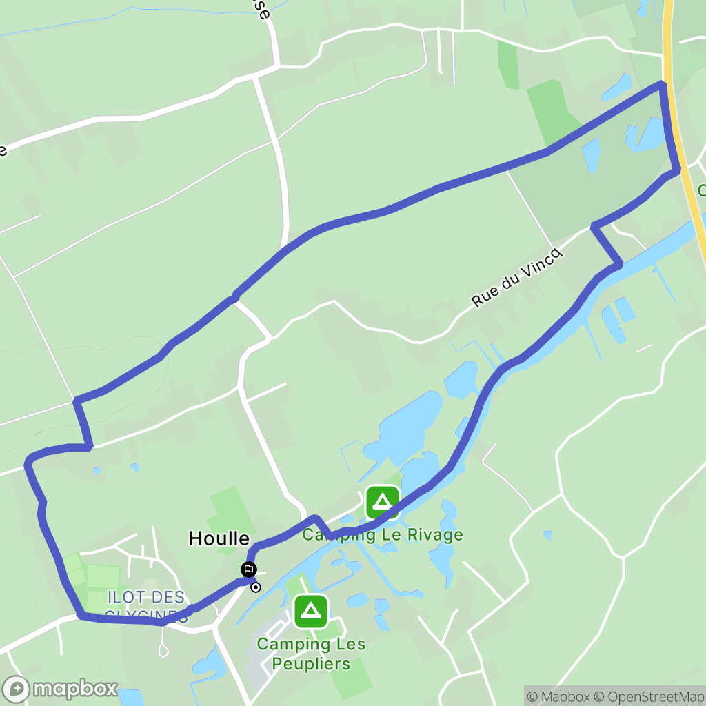 Houlle : carte du parcours de randonnée - France