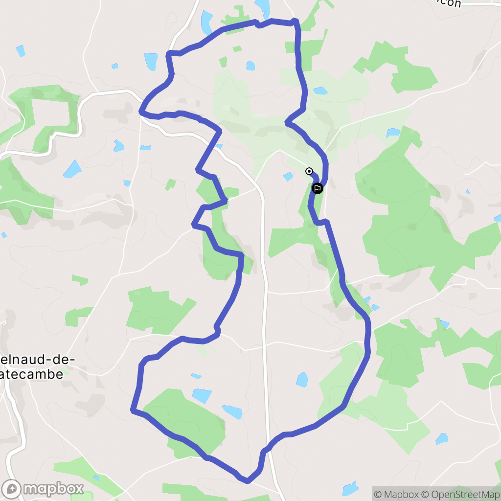 Castelnaud-de-Gratecambe : carte du parcours de randonnée - France