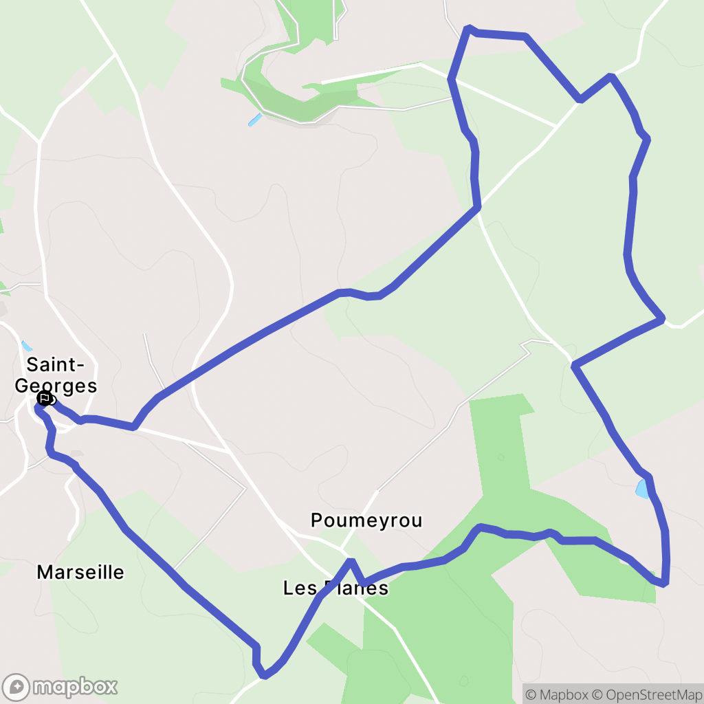 Saint-Georges : carte du parcours de randonnée - France